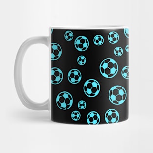 Football / Soccer Colors Balls In Blue Seamless Pattern Mug